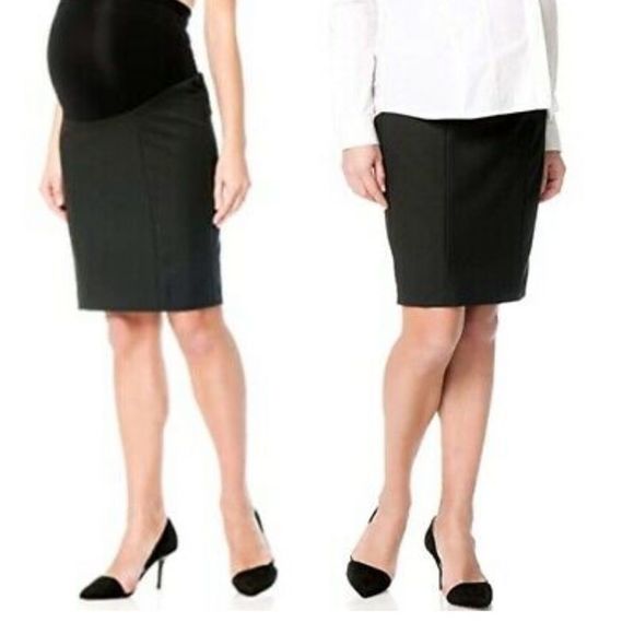 A Pea in the Pod Dresses & Skirts - A Pea in the Pod NWT Maternity black stretch business casual skirt size large